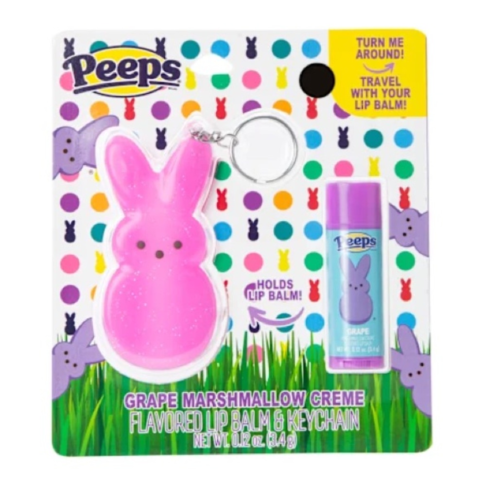 Peeps Bunny Lip Balm and Keychain